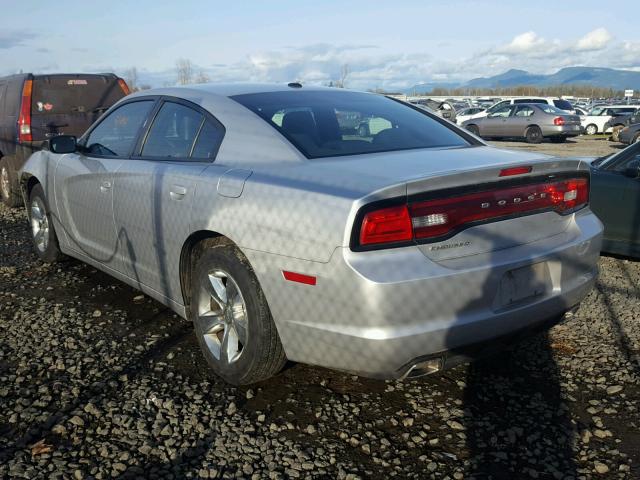 2C3CDXBG4CH191155 - 2012 DODGE CHARGER SE SILVER photo 3