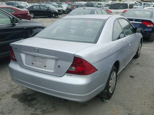 1HGEM22593L020475 - 2003 HONDA CIVIC LX SILVER photo 4