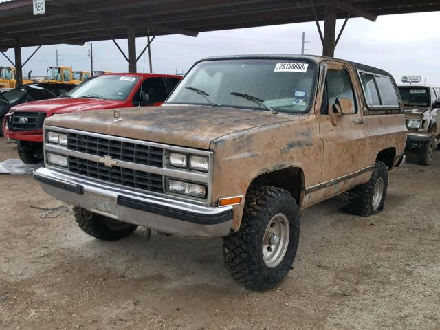 1GNEV18K1LF138108 - 1990 CHEVROLET BLAZER V10 TAN photo 2