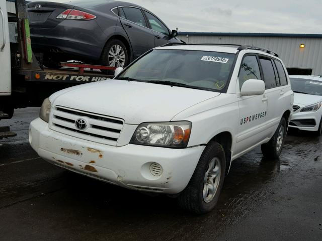 JTEEP21A350077811 - 2005 TOYOTA HIGHLANDER WHITE photo 2