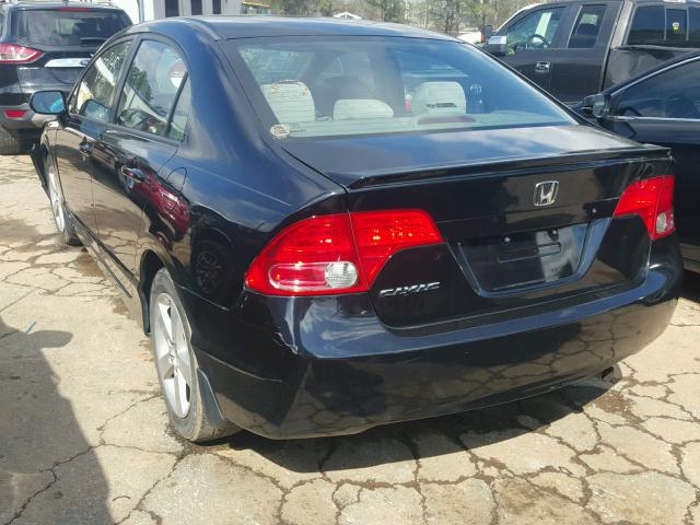 1HGFA16827L081667 - 2007 HONDA CIVIC EX BLACK photo 3