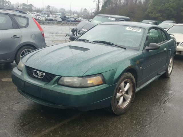 1FAFP40451F155647 - 2001 FORD MUSTANG GREEN photo 2