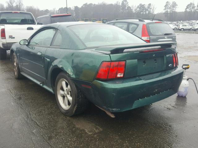 1FAFP40451F155647 - 2001 FORD MUSTANG GREEN photo 3