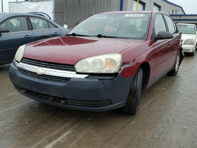 1G1ZT52875F240545 - 2005 CHEVROLET MALIBU LS მუქწითელი ფოტო 2