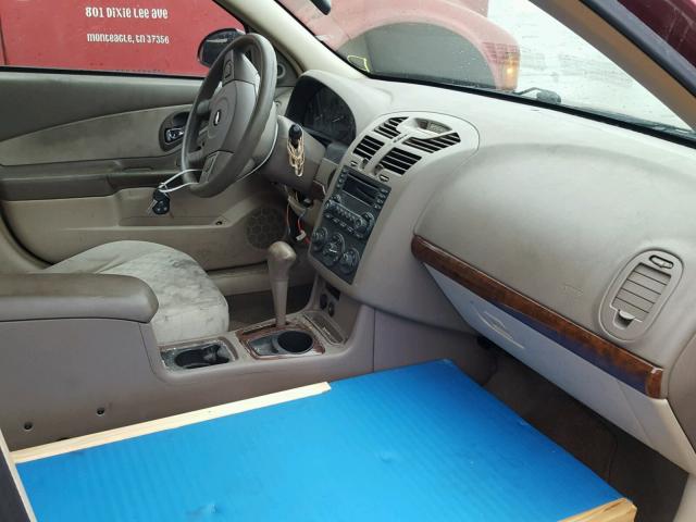 1G1ZT52875F240545 - 2005 CHEVROLET MALIBU LS მუქწითელი ფოტო 5