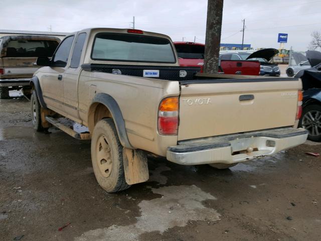 5TESM92N21Z718337 - 2001 TOYOTA TACOMA XTR GOLD photo 3