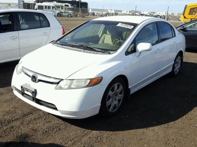 2HGFA16598H300015 - 2008 HONDA CIVIC LX WHITE photo 2