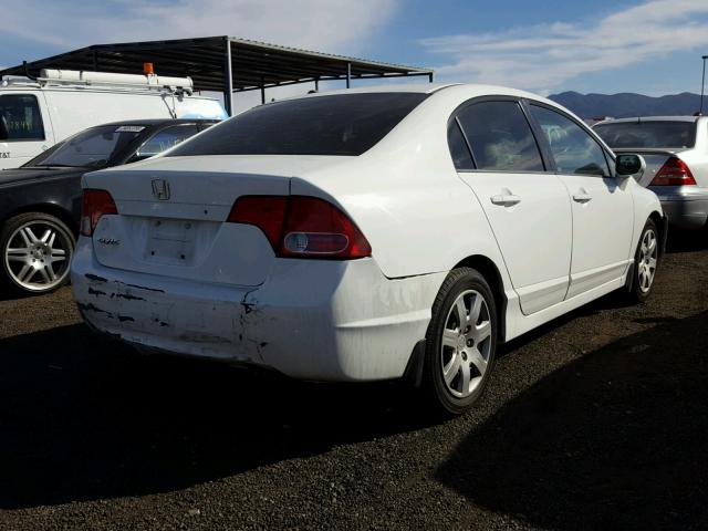 2HGFA16598H300015 - 2008 HONDA CIVIC LX WHITE photo 4