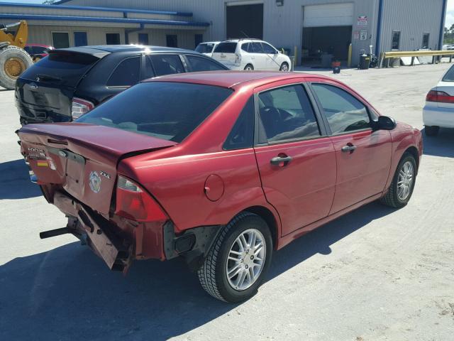 1FAFP34N45W295904 - 2005 FORD FOCUS ZX4 BURGUNDY photo 4