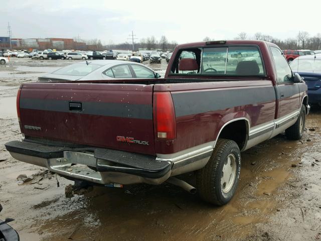 1GTEC14W8TZ537992 - 1996 GMC SIERRA C15 MAROON photo 4