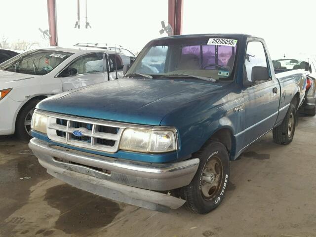 1FTCR10A0PPB10582 - 1993 FORD RANGER GREEN photo 2