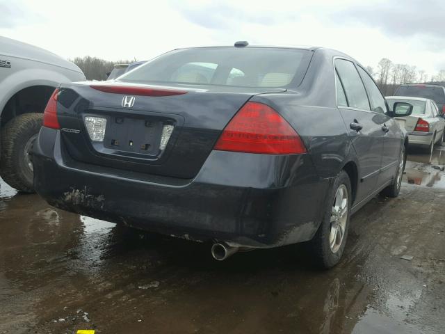 1HGCM56847A190371 - 2007 HONDA ACCORD EX BLACK photo 4