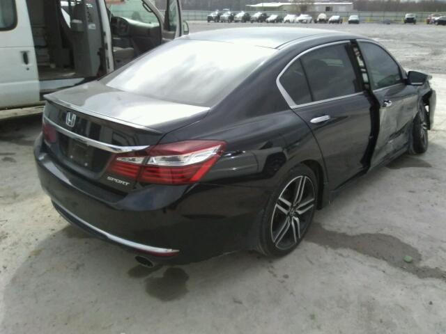 1HGCR2F51GA019485 - 2016 HONDA ACCORD SPO BLACK photo 4