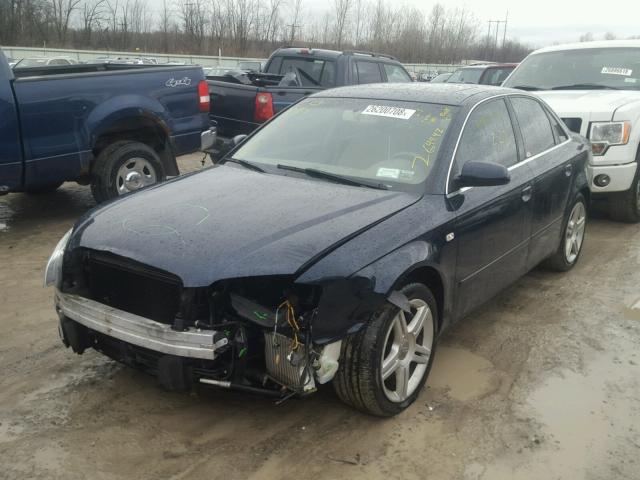 WAUDF78E17A127513 - 2007 AUDI A4 2.0T QU BLUE photo 2