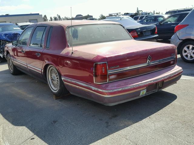 1LNLM82W8RY644129 - 1994 LINCOLN TOWN CAR S RED photo 3