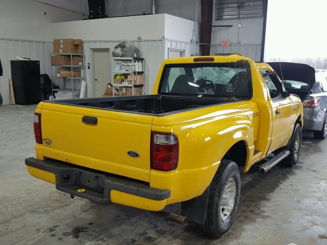 1FTYR10U71TA23745 - 2001 FORD RANGER YELLOW photo 4