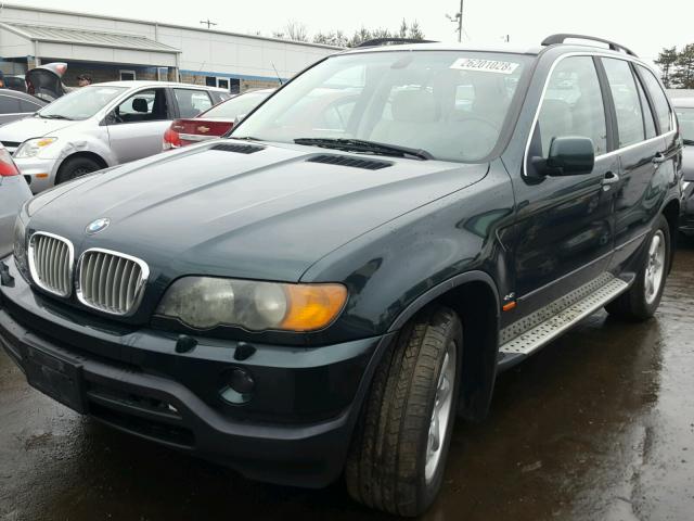 WBAFB33551LH26515 - 2001 BMW X5 4.4I GREEN photo 2