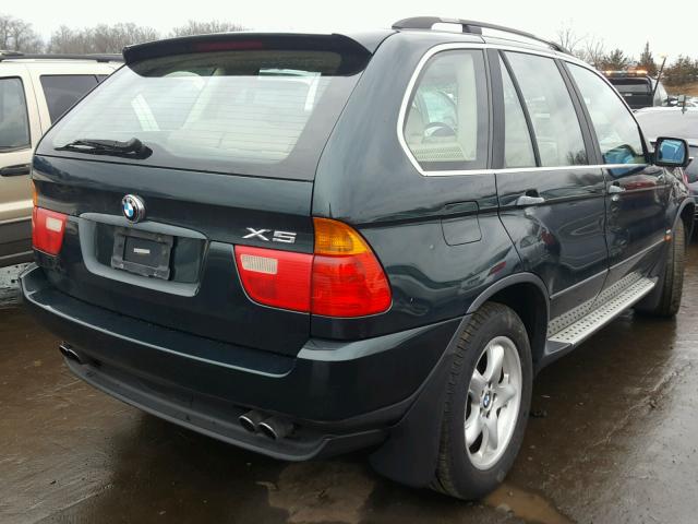 WBAFB33551LH26515 - 2001 BMW X5 4.4I GREEN photo 4