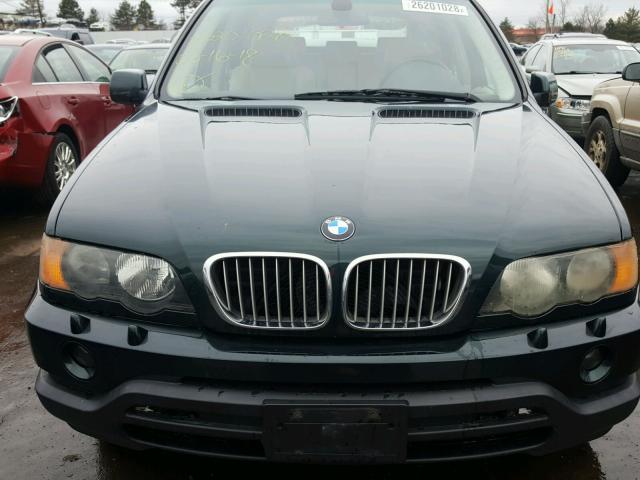 WBAFB33551LH26515 - 2001 BMW X5 4.4I GREEN photo 9