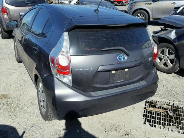 JTDKDTB31E1564831 - 2014 TOYOTA PRIUS C GRAY photo 3