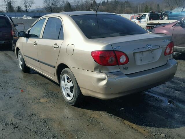 2T1BR32E77C794763 - 2007 TOYOTA COROLLA TAN photo 3