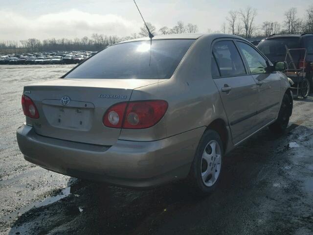 2T1BR32E77C794763 - 2007 TOYOTA COROLLA TAN photo 4