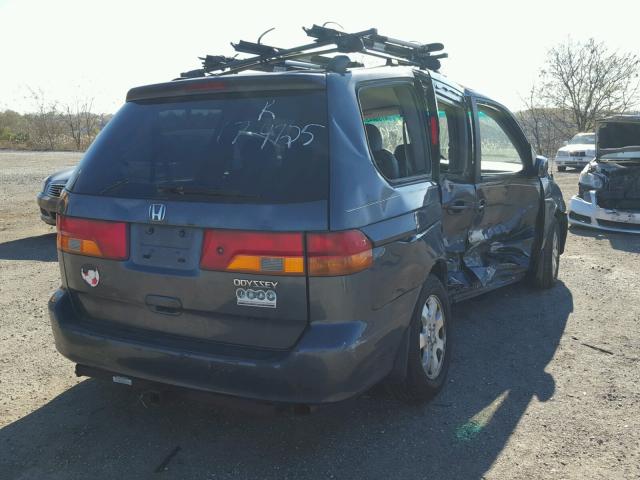 5FNRL18934B077587 - 2004 HONDA ODYSSEY EX BLUE photo 4