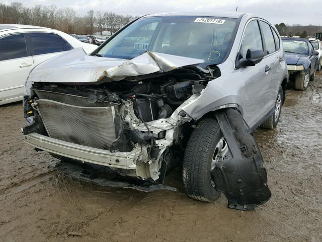 5J6RM3H38DL033967 - 2013 HONDA CR-V LX SILVER photo 2