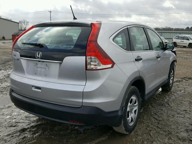 5J6RM3H38DL033967 - 2013 HONDA CR-V LX SILVER photo 4