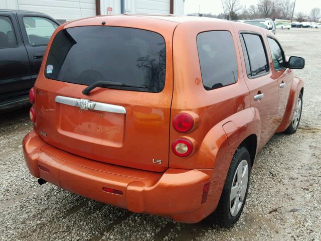 3GNDA13D07S631120 - 2007 CHEVROLET HHR LS ORANGE photo 4