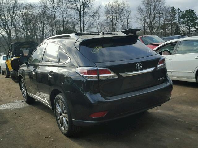 2T2ZK1BAXDC112521 - 2013 LEXUS RX 350 BLACK photo 3