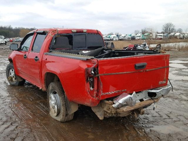 1GTDT136548137666 - 2004 GMC CANYON RED photo 3