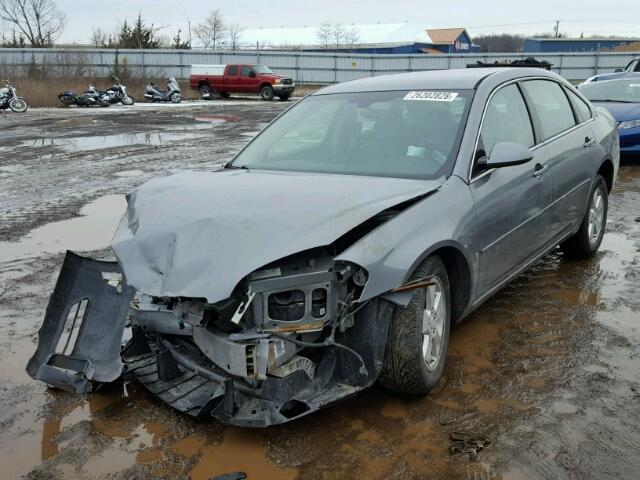 2G1WT58N679310886 - 2007 CHEVROLET IMPALA LT GRAY photo 2