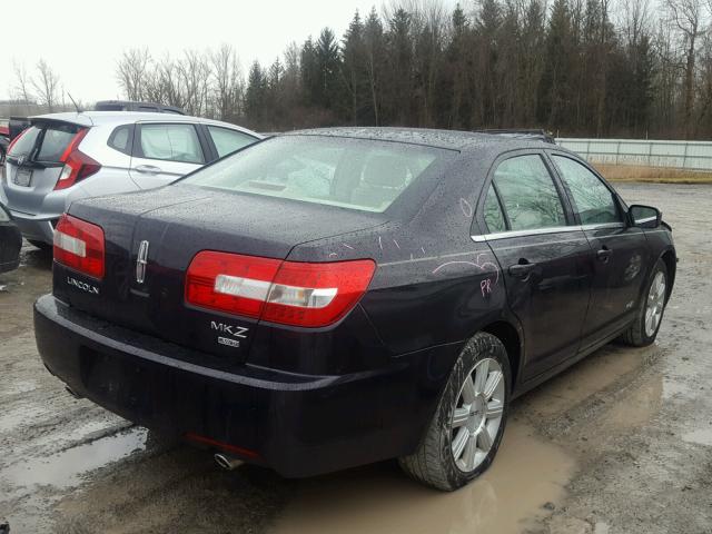 3LNHM28T57R623136 - 2007 LINCOLN MKZ BLACK photo 4