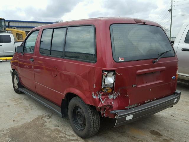 1FMCA11U1TZA49026 - 1996 FORD AEROSTAR MAROON photo 3