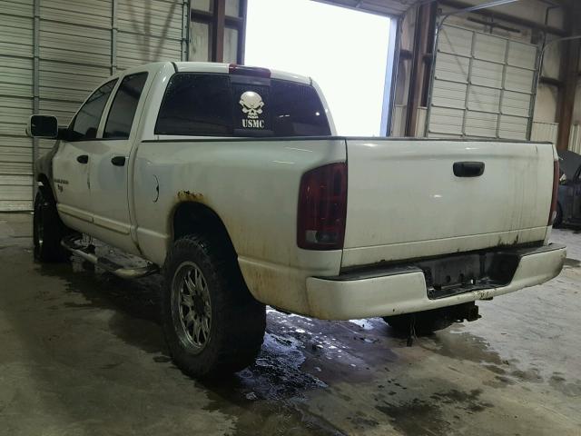 3D7KU28CX4G211592 - 2004 DODGE RAM 2500 S WHITE photo 3
