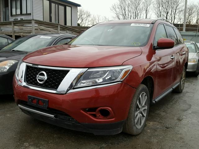 5N1AR2MM5DC656214 - 2013 NISSAN PATHFINDER RED photo 2