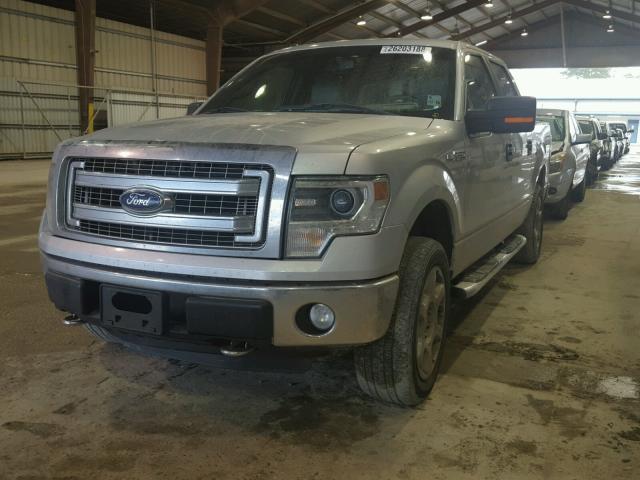 1FTFW1EF9EFA24135 - 2014 FORD F150 SUPER SILVER photo 2