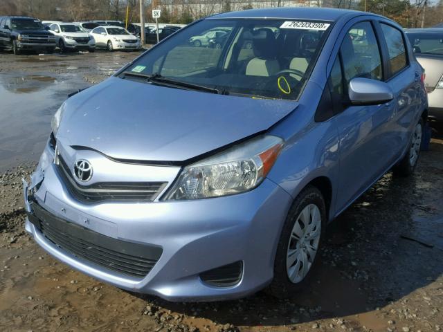 JTDKTUD38CD535621 - 2012 TOYOTA YARIS BLUE photo 2