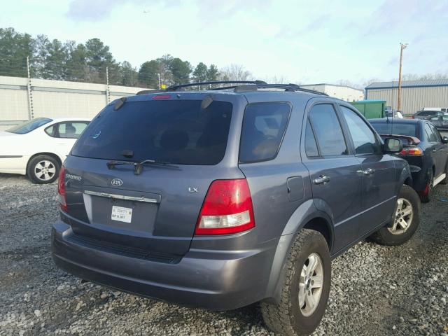 KNDJC733855356264 - 2005 KIA SORENTO EX GRAY photo 4