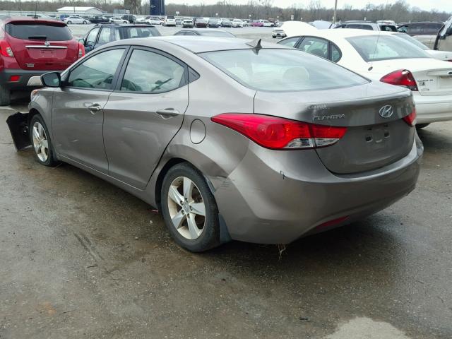 5NPDH4AE7DH180159 - 2013 HYUNDAI ELANTRA GL BROWN photo 3