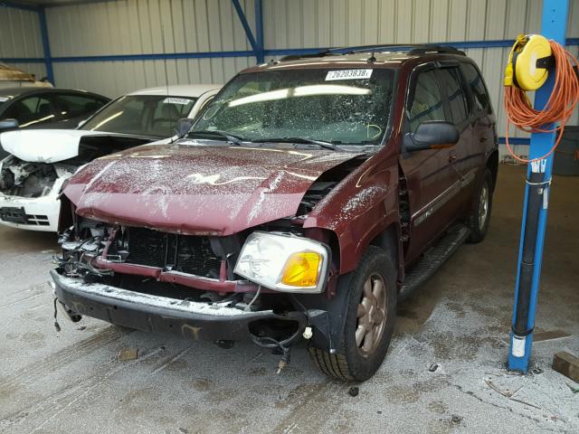 1GKDT13S142212948 - 2004 GMC ENVOY MAROON photo 2