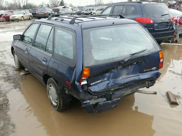 1FAPP15J3PW324302 - 1993 FORD ESCORT LX BLUE photo 3