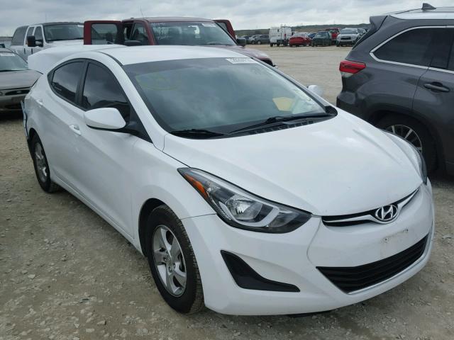 5NPDH4AE7FH572240 - 2015 HYUNDAI ELANTRA SE WHITE photo 1