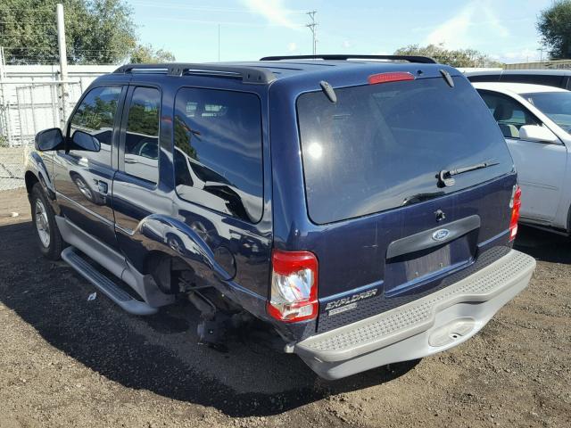 1FMYU60E73UB03642 - 2003 FORD EXPLORER S BLUE photo 3