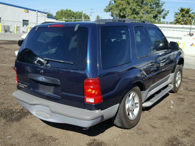 1FMYU60E73UB03642 - 2003 FORD EXPLORER S BLUE photo 4