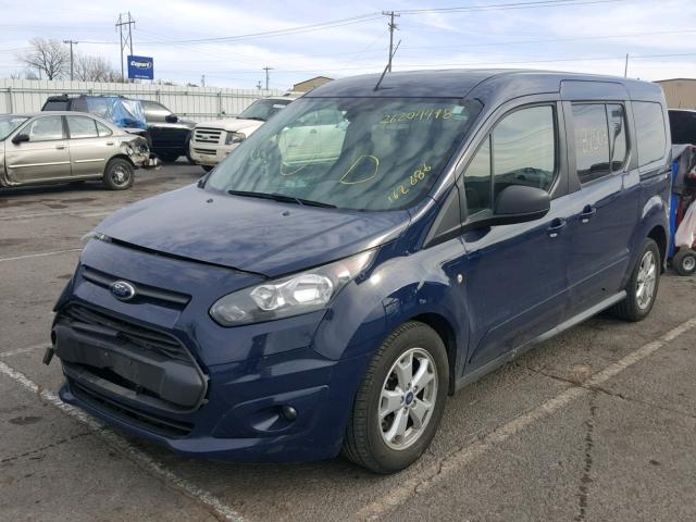 NM0GS9F71E1162686 - 2014 FORD TRANSIT CO BLUE photo 2