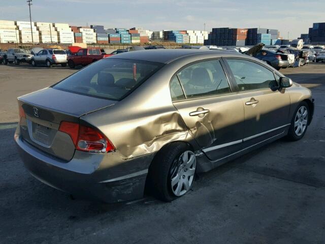 2HGFA16548H338381 - 2008 HONDA CIVIC LX GRAY photo 4