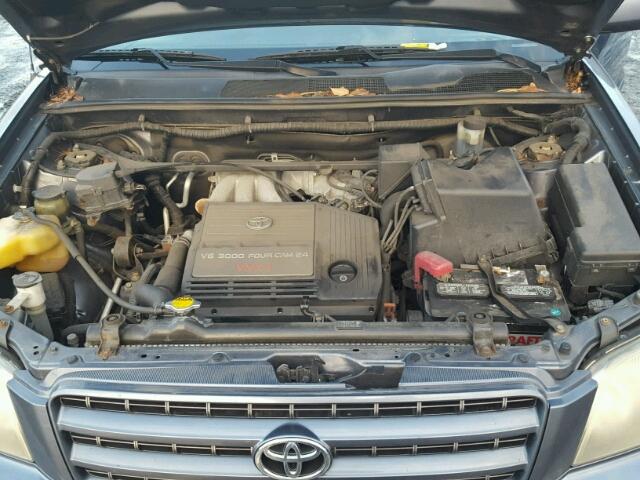 JTEHF21A830123615 - 2003 TOYOTA HIGHLANDER BLUE photo 7