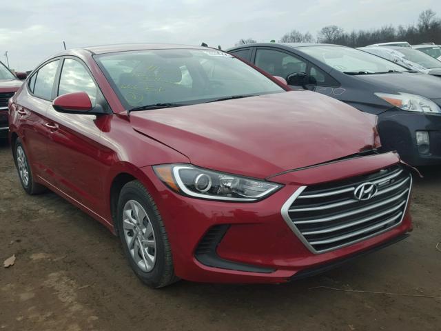 KMHD74LF6HU060935 - 2017 HYUNDAI ELANTRA SE BURGUNDY photo 1